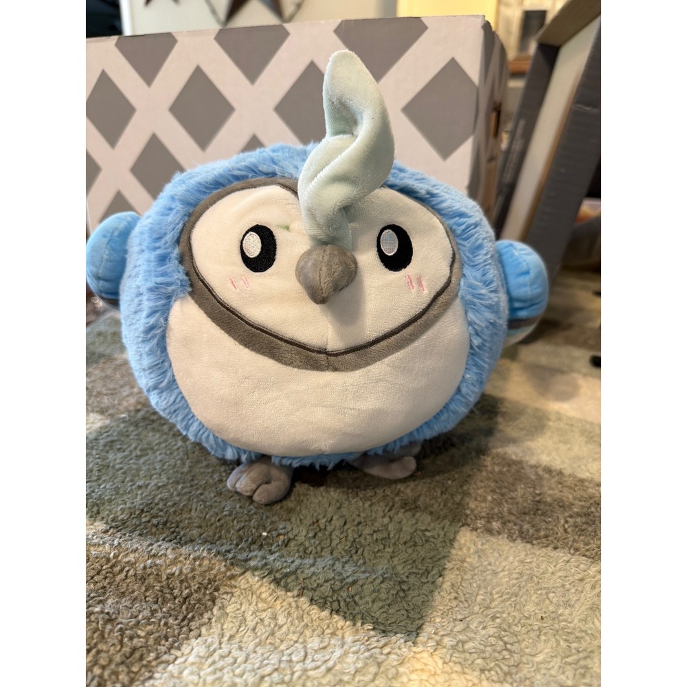 Squishable Mini Blue Jay Plush Round Stuffed Animal Bird 7 Inch Blue White 2022